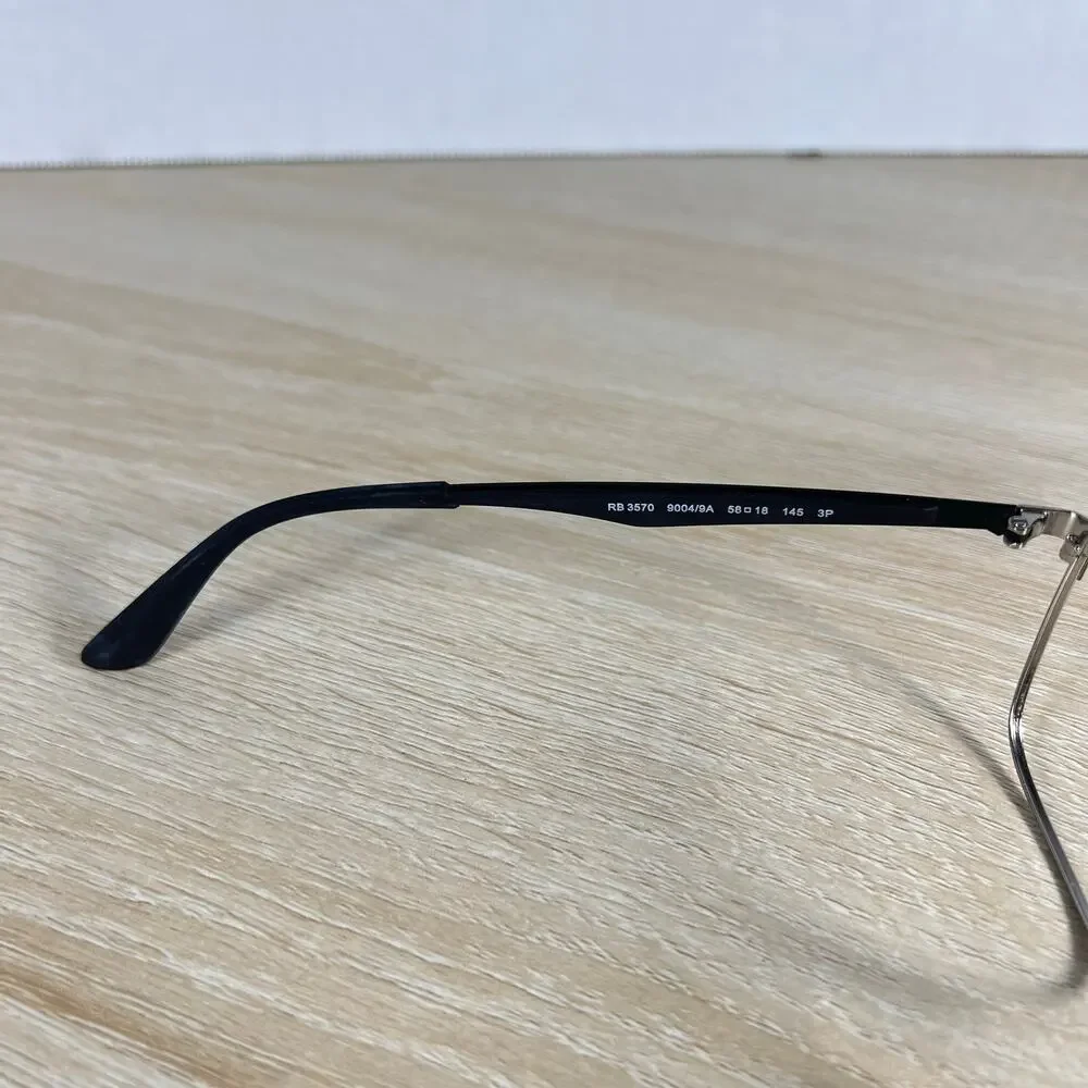 Ray-Ban RB3570 9004/9A Sunglasses Black Silver Frames Only 58-18-145